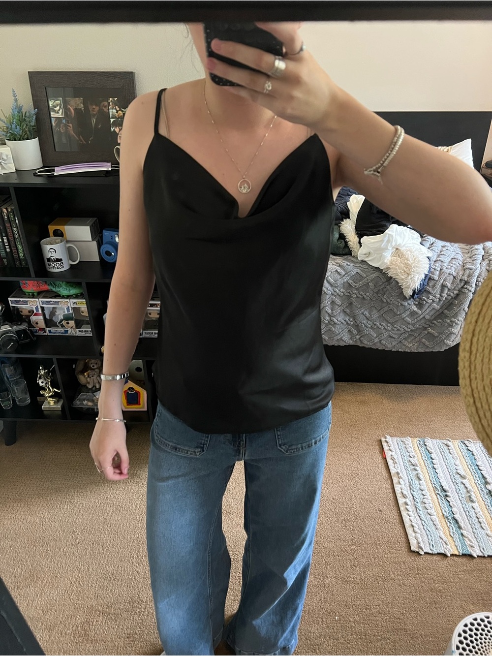 Black going out top